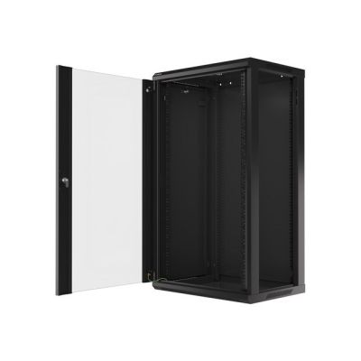 21. Szafa rack Lanberg WF01-6422-10B (22U; 1082mm / 600mm / 450 mm; wisząca; Otwierane; 19''; kolor czarny)