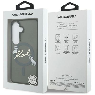 8. Etui Karl Lagerfeld IML KC Script MagSafe na Samsung Galaxy S26 - czarne