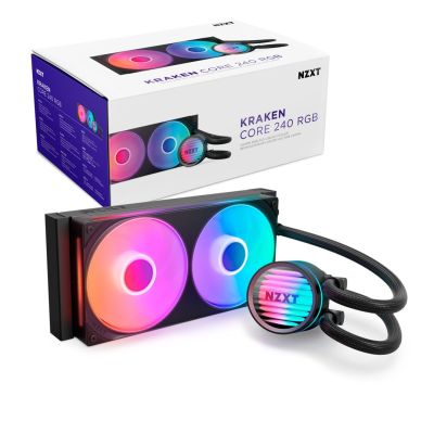 2. NZXT Kraken Core 240 RGB Procesor Zestaw do chłodzenia płynami 12 cm Czarny 1 szt.