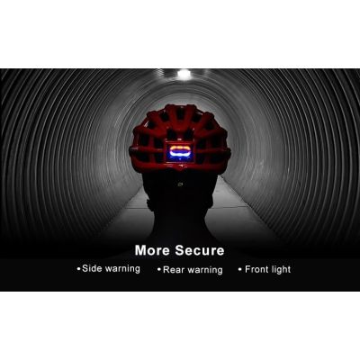 4. Rockbros kask rowerowy MTB z lampką czerw 57-62cm