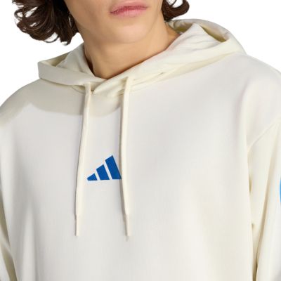 4. Bluza męska adidas Essentials 3-Stripes French Terry Hoodie kremowa KD4901