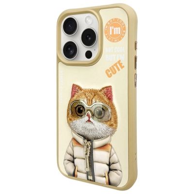 2. Etui Nimmy Cool&Cute 2.0 Cat na iPhone 15 Pro - zielone