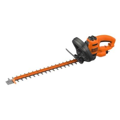 Black & Decker Black + Decker Elektro-Heckenschere (500W, 50 cm Schwertlänge, 22 mm Schnittstärke, Bügel-Zweithandgriff und transparentem Handschutz, für mittlere bis große Hecken)