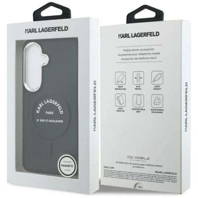 8. Etui Karl Lagerfeld Embossed Ring RSG Logo MagSafe na Samsung Galaxy S26 - czarne