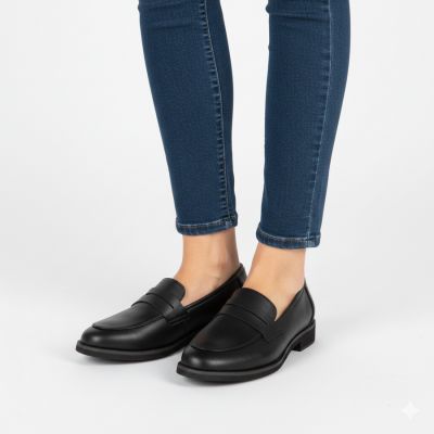5. Skórzane półbuty lordsy czarne Jezzi  SFY25128