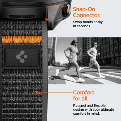 7. Pasek Spigen Athlex Airna Garmin Quick Release 22 mm - czarno-pomarańczowy
