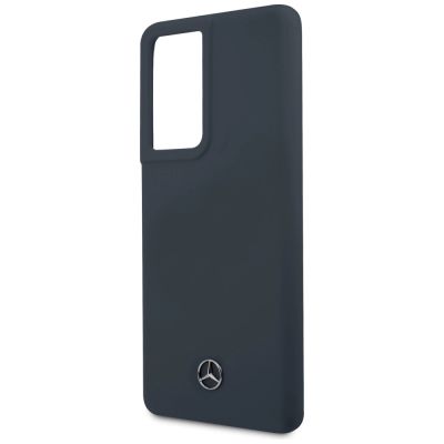 6. Etui Mercedes Silicone Line na Samsung Galaxy S21 Ultra - niebieskie