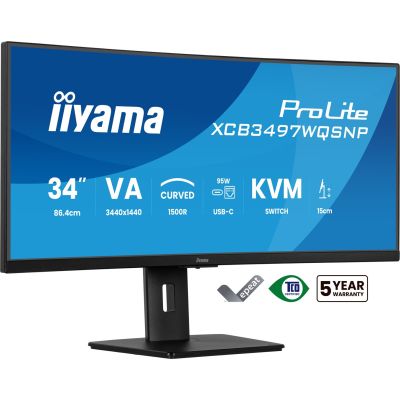25. Monitor iiyama XCB3497WQSNP-B1 34" - Płaski ekran - 86,4 cm