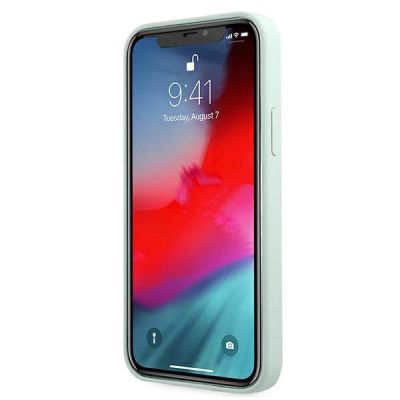 5. Etui Guess Silicone Vintage na iPhone 12 mini - niebiesko-różowe