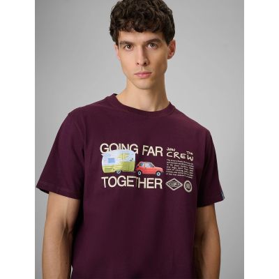 4. T-shirt regular z nadrukiem męski 4F 4FRSS26TTSHM3810-50S