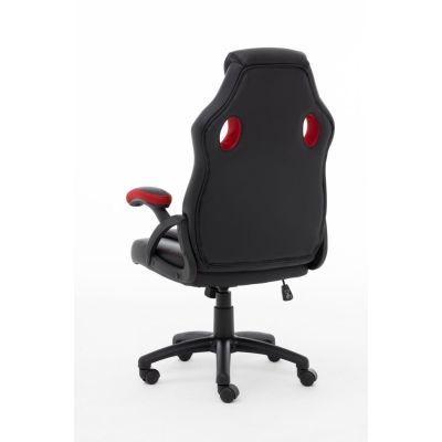 6. Raptor Gaming 437764 fotel do gry Fotel dla gracza Obite siedzisko Czarny, Czerwony