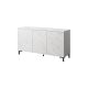 Komoda MARMO 3D 150x45xH80,5 biały mat/marmur biały