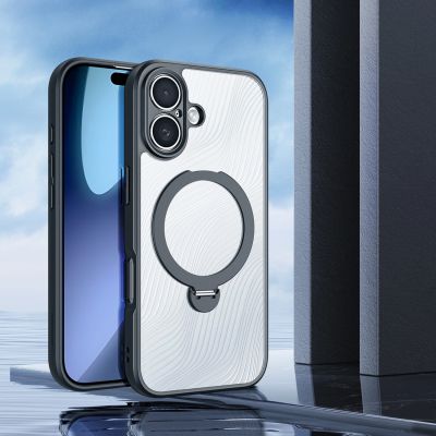 3. Etui Dux Ducis Aimo Mag z pierścieniem magnetycznym i podstawką na iPhone 17 – czarne