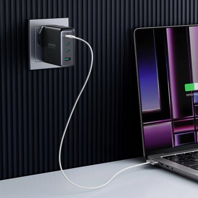 16. Ładowarka GaN UK Joyroom JR-TCG05UK 140W 3x USB-C USB-A + kabel USB-C / USB-C 240W 1.2m