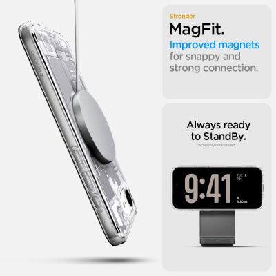 14. Etui Spigen Ultra Hybrid MagSafe na iPhone 16e / 17e Zero One - białe