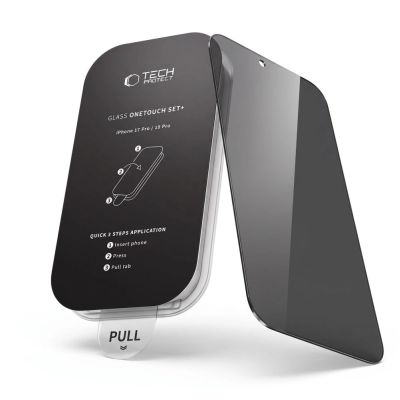 3. Szkło hartowane prywatyzujące Tech-Protect OneTouch Set Spy+ 2-Pack na iPhone 18 Pro Max