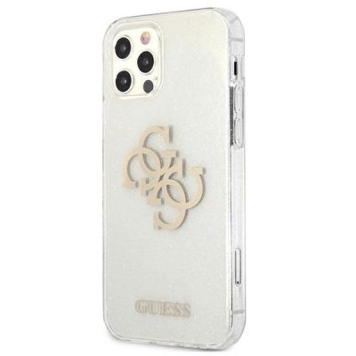 2. Etui Guess Glitter 4G Big Logo na iPhone 12 Pro Max - przezroczyste