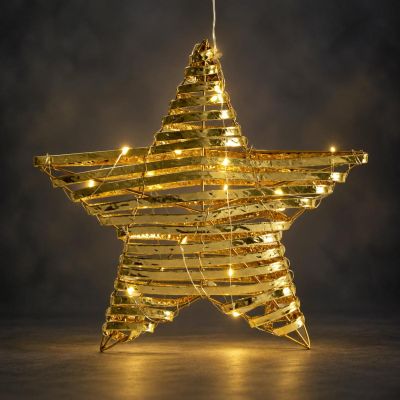4. GWIAZDA DEKORACYJNA 20LED 30CM ZŁOTY