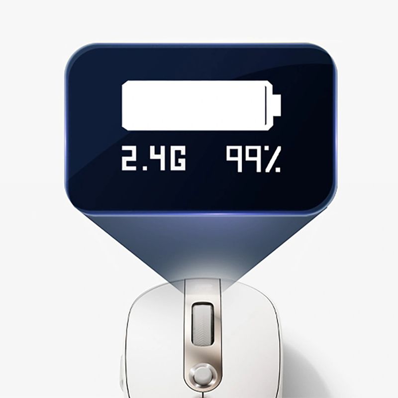 13. Mysz komputerowa Baseus Editor bezprzewodowa z akumulatorem 800mAh i wskaźnikiem stanu baterii - biała