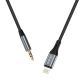 3. Dudao kabel audio Lightning - mini jack 3.5mm 1m szary (L11PRO)