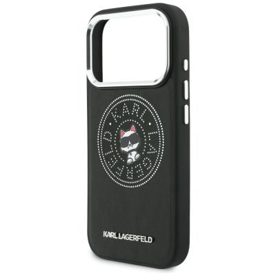 6. Etui Karl Lagerfeld Point & Choupette Sketch MagSafe na iPhone 17 Pro - czarne