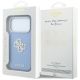 8. Etui Guess Smooth & Big Strass Logo na iPhone 18 Pro Max / 17 Pro Max - niebieskie