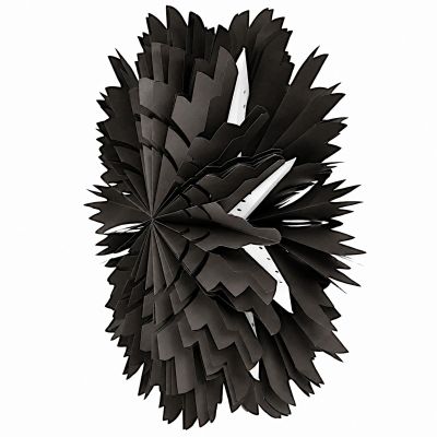 3. PŁATEK ŚNIEGU DEKORACJA WISZĄCA PAPIEROWA ŚR 50CM MICA - CZARNY