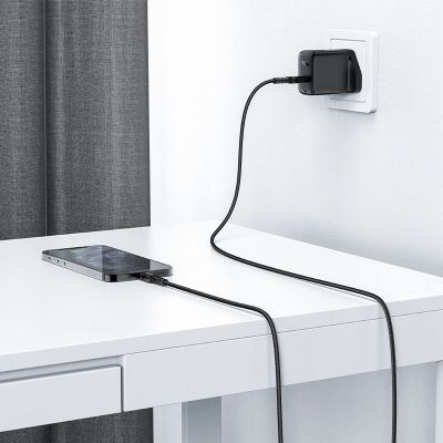 6. Kabel Acefast C4-01 Lightning - USB-C PD 30W 3A 480Mb/s 1,8m - czarny