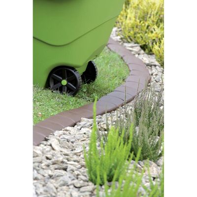 10. OBRZEŻE PALISADA OGRODOWA PŁASKA PODWÓJNA KOSTKA 3,8 M BRĄZ