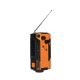 4. Extralink RADIO AWARYJNE SOLARNE Z KORBKA DYNAMO POWERBANK 4000MAH Z LATARKA SOS SR-4000 Przenośny Analogowy Czarny, Pomarańczowy