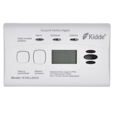 7. Czujnik tlenku węgla i czadu LCD K10LLDCO Kidde