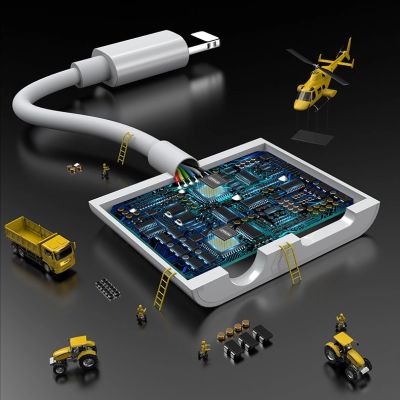 8. Adapter Joyroom S-Y104 słuchawkowy Lightning - Lightning / mini jack 3.5mm - biały