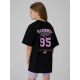 2. T-shirt oversize z nadrukiem dziewczęcy 4F 4FJRAW26TTSHF4242-20S