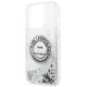 6. Etui Karl Lagerfeld Liquid Glitter RSG na iPhone 14 Pro - srebrne