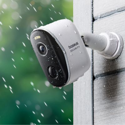 7. Zestaw monitoringu zewnętrznego Baseus Security N1 2K (2 kamery) – biały