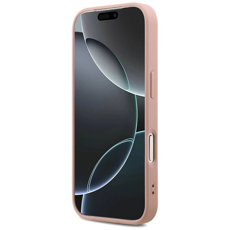 5. Etui Guess Fixed Glitter Big 4G na iPhone 17 Pro - różowe