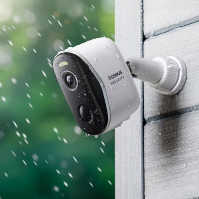 5. Zewnętrzny zestaw monitoringu Baseus Security N1 Plus Dual 2K (2 kamery) – biały