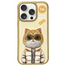 Etui Nimmy Cool&Cute 2.0 Cat na iPhone 16 Pro - zielone