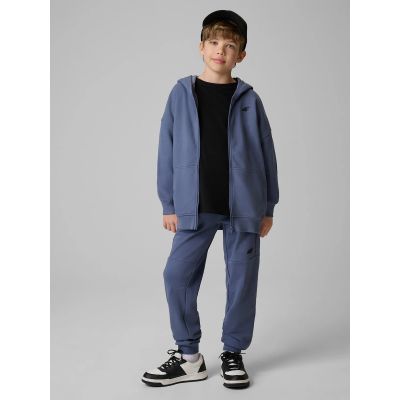 6. Bluza dresowa loose z kapturem chłopięca 4F 4FJRSS26TSWSM3051-33S