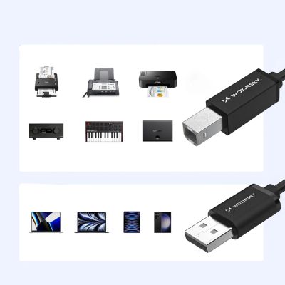 7. Kabel Wozinsky WKDDY4S USB-B - USB-A 480Mb/s 1m - czarny