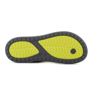 7. CROCS COAST FLIP SLATE GREY/CITRUS 212035-0GG