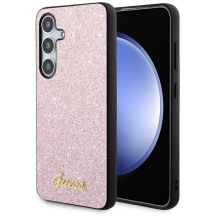 Etui Guess Glitter Script na Samsung Galaxy S24 - różowe
