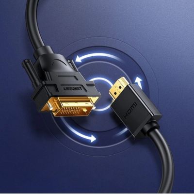 3. Ugreen kabel HD106 DVI 24+1 pin/HDMI FHD 60Hz 1.5m (czarny)