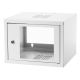 Szafka wisząca 19'' 4U 568x400 drzwi szklane RAL7035