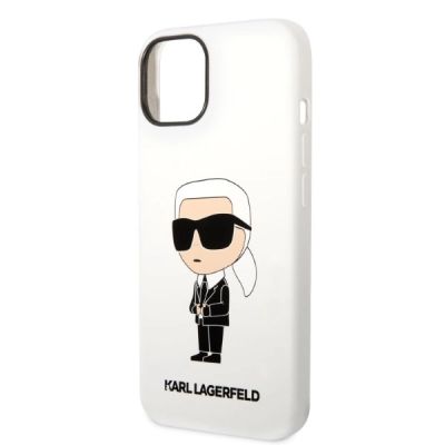6. Etui Karl Lagerfeld Silicone Ikonik na iPhone 14 Plus - białe