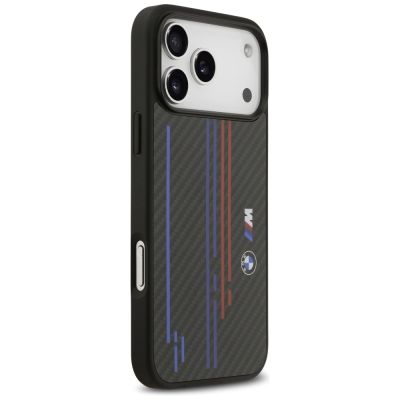 4. Etui BMW M Kevlar Lines & Logo MagSafe na iPhone 17 Pro Max - czarne