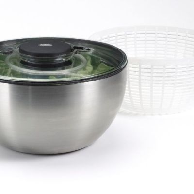 8. OXO 1071497 suszarka do sałaty Stal nierdzewna Przycisk