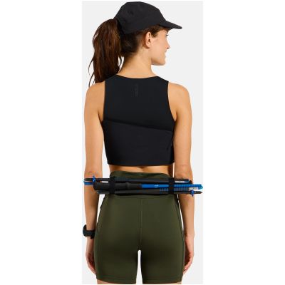 2. Koszulka tech. bez rękawów damska ODLO Tank crop X-ALP TRAIL CARGO czarna