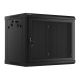 SZAFA INSTALACYJNA RACK WISZĄCA 19" 9U 600X450 CZARNA DRZWI PERFOROWANE LANBERG (FLAT PACK)