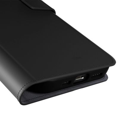 7. Etui z ekoskóry Puro Booklet Case z klapką i portfelem do iPhone 16e/17e - czarne